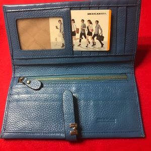 Mexican Blue Leather Wallet